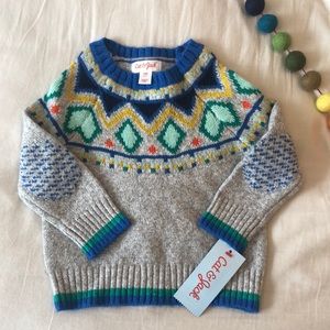 Cat & Jack Fair Isle Sweater - 12M - NWT